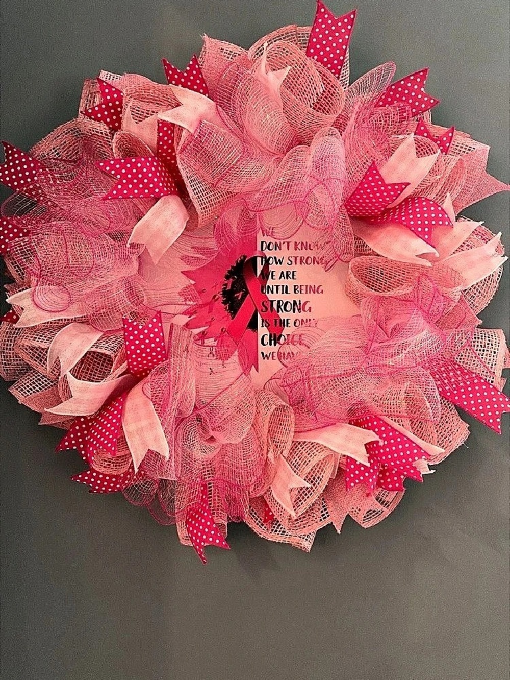 Breast cancer awareness Wreath